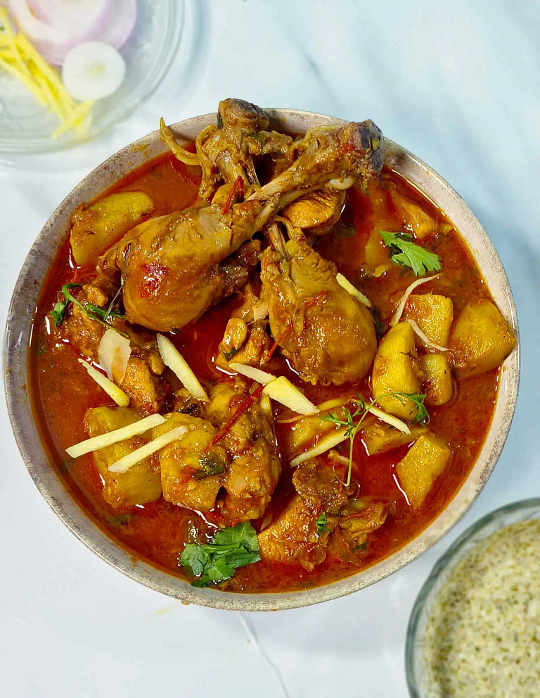 Easy Aloo Chicken curry Recipe - Authentic Aloo Chicken ka Salan